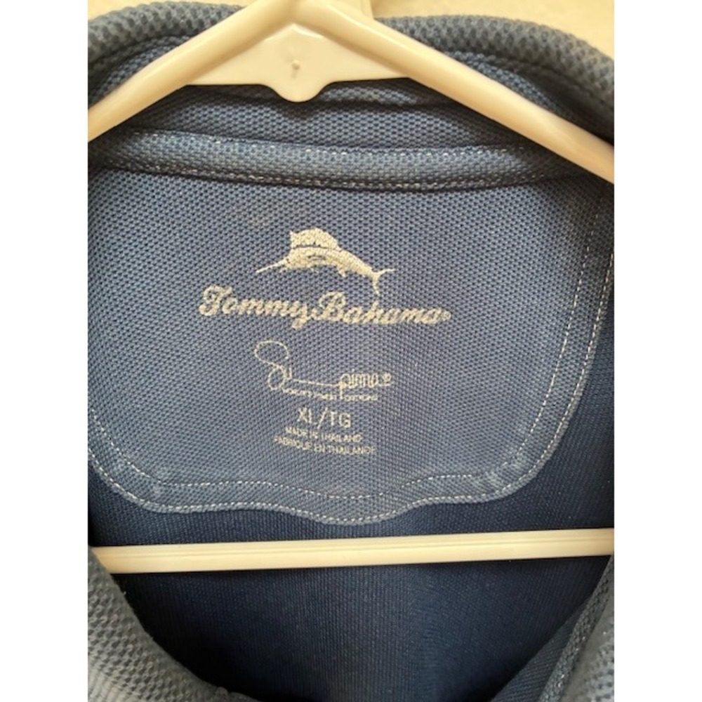 Tommy Bahama Emfielder Polo Shirt Mens XL Navy Blue Supima Cotton Marlin Logo - Picture 4 of 8